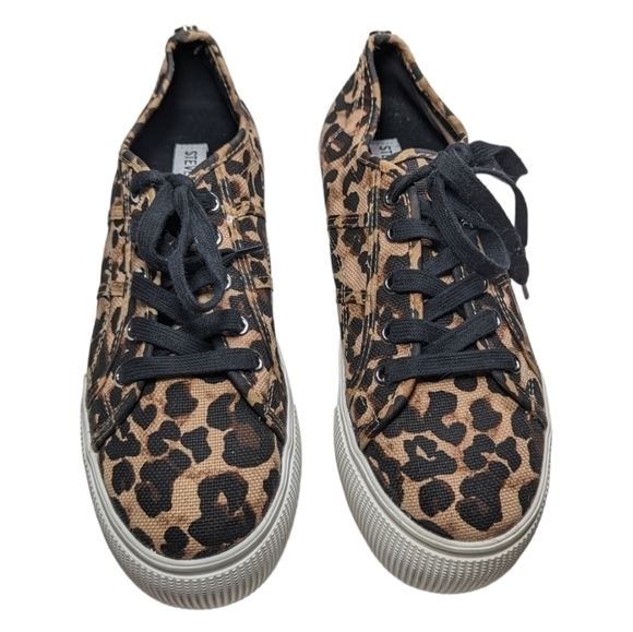 Steve Madden Shoes - Steve Madden Emmi Leopard Print Platform Sneakers Sz 8